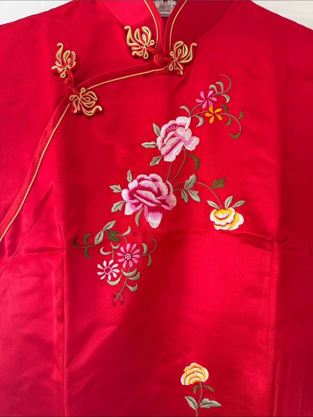 Red Vintage Embroidered Dress